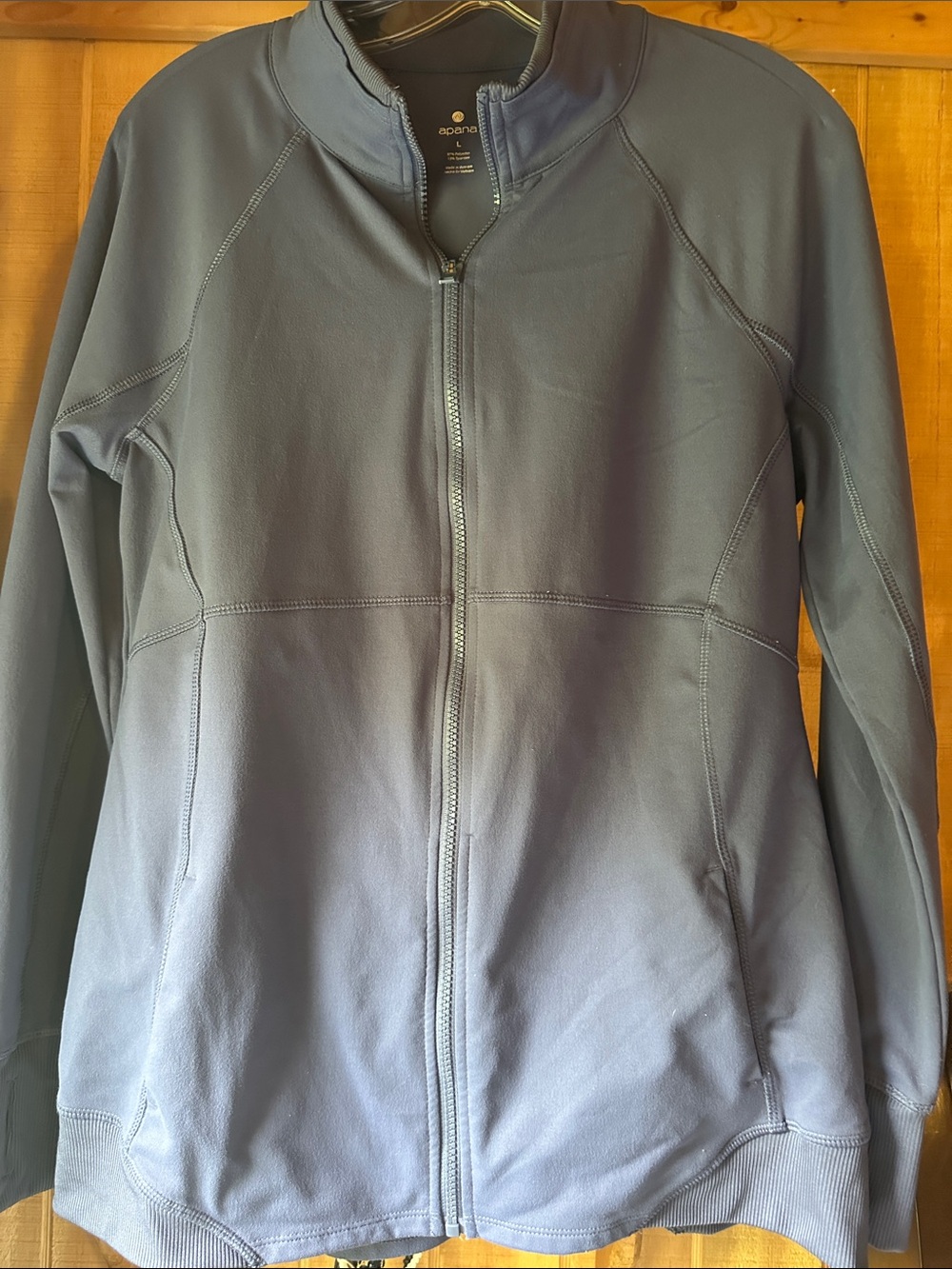Apana size lg Women's Zip-Front Jacket in dusty purple cpv